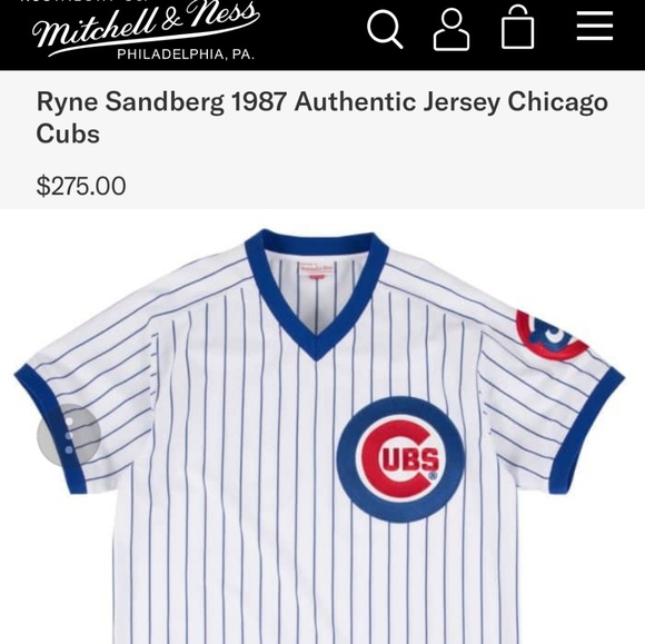 mitchell and ness cubs jersey